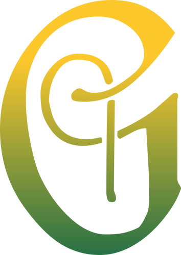 G Letter In Green And Yellow Clipart