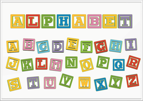 Alphabet Letter Blocks Clipart