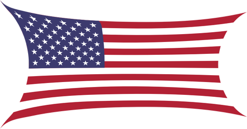Stretched Flag Of America Clipart