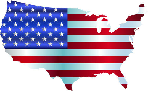America'S Flag And Map Clipart