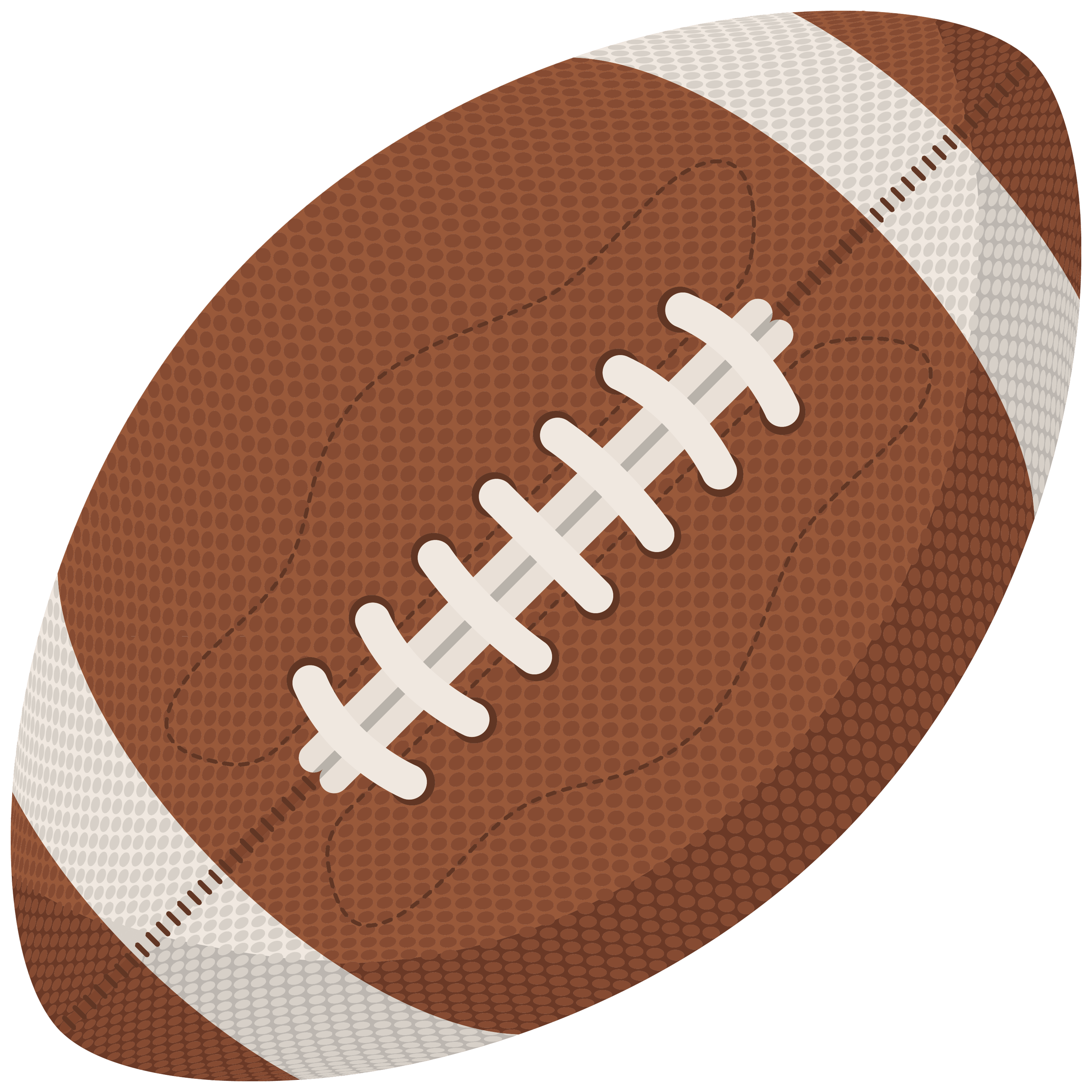 Worn out American football with white laces Clipart