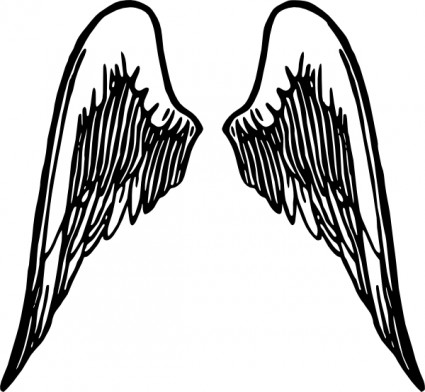 Angel Wings Tattoo Vector In Open Office Clipart