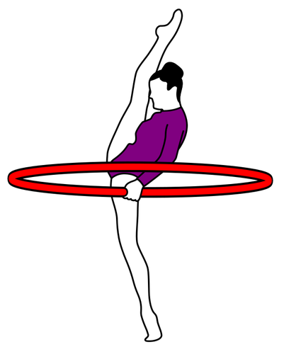 Image Of Gymnastics Archery Performer Clipart