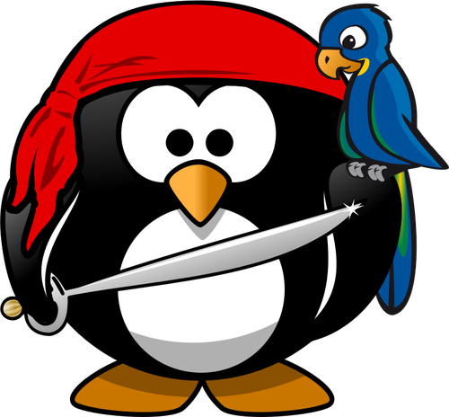 Of Pirate Of Antartica Tux Clipart