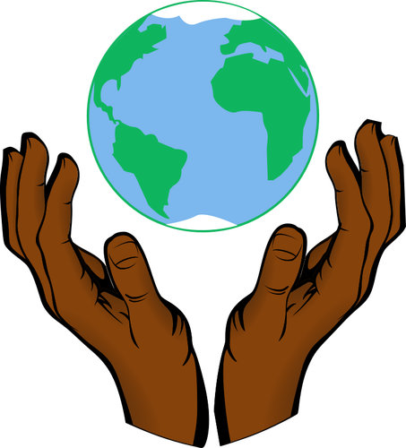 Hands Around The Earth Clipart