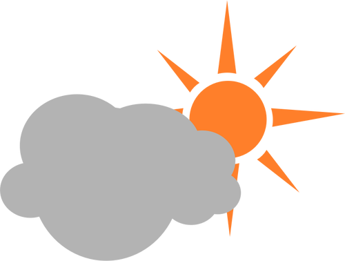 Color Symbol For Partly Cloudy Sky Clipart