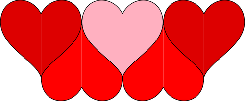 Six Hearts Decoration Clipart