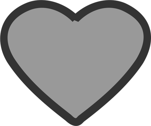 Of Thick Blue Heart Icon Clipart