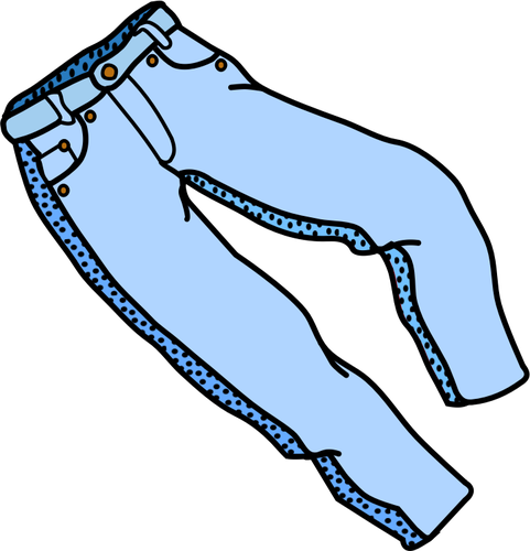 Coloured Line Art Of Trousers Clipart