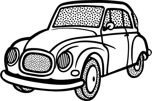 Line Art Of Old Car Clipart