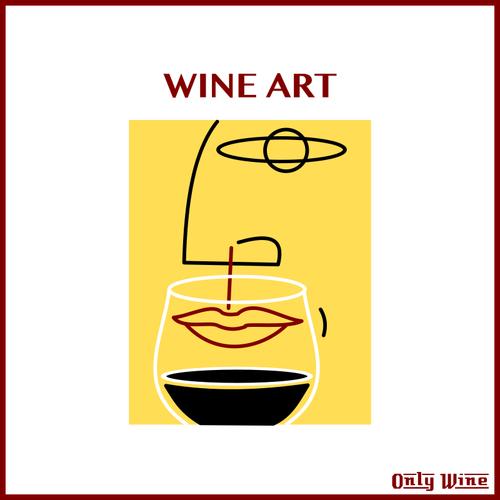 Arty Wine Drawing Clipart