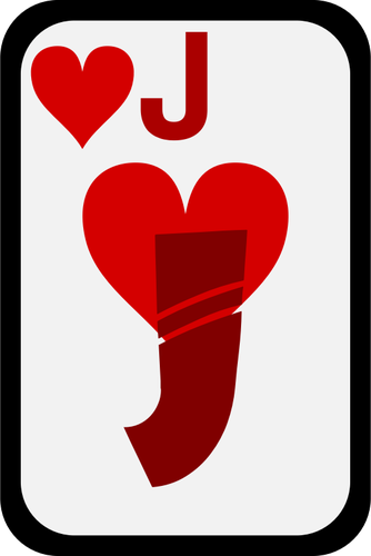 Jack Of Hearts Funky Playing Card Clipart