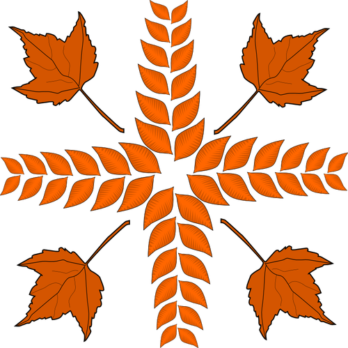 Autumn Leaves Arrangement Clipart