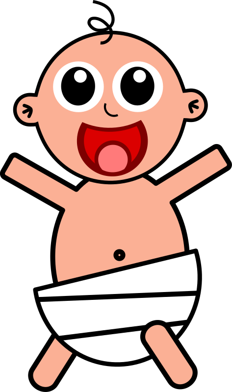 Baby Cute Baby Pencil And In Color Clipart