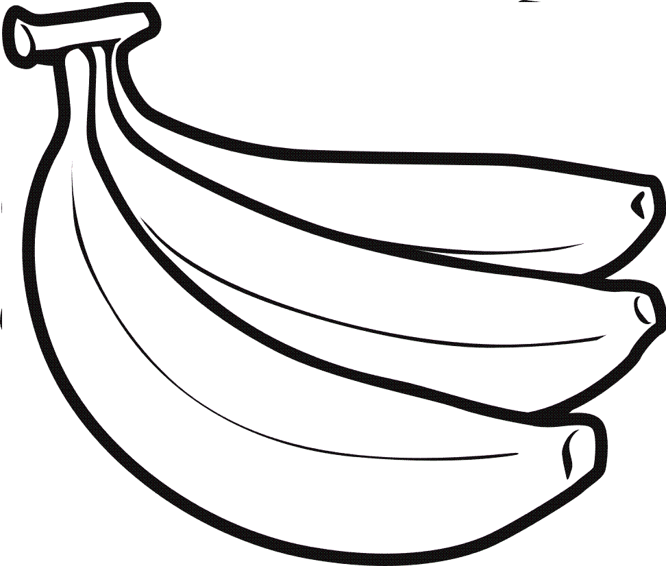 Banana Black And White For You Clipart