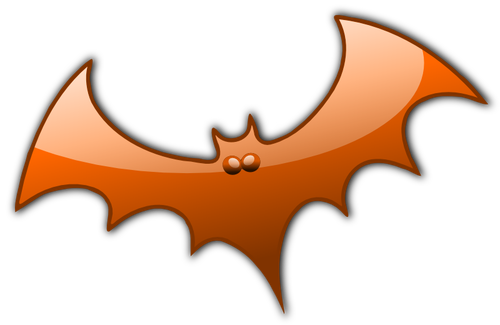 Orange Halloween Bat Clipart