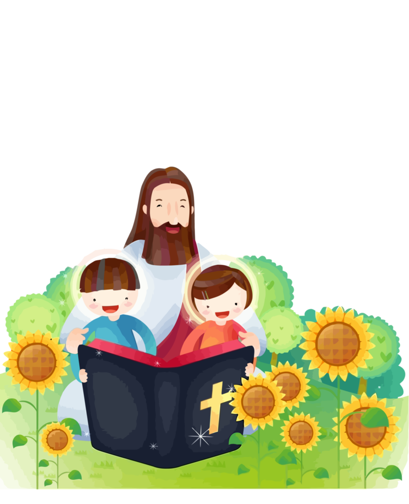 Bible Catechism Jesus Religion Vector Child Christianity Clipart