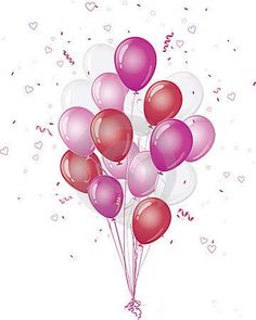 Birthday Balloons Balloons And Silver On Clipart
