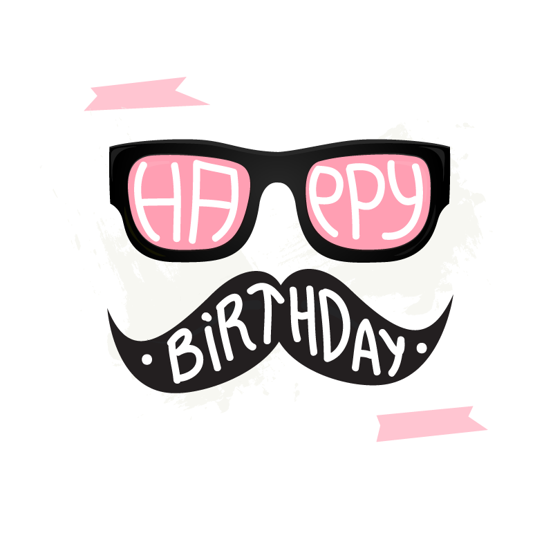 Beard Vector Wish Greeting To Birthday Cake Clipart