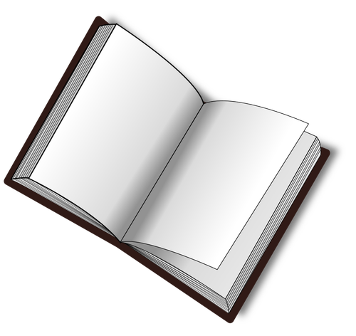 Open Book With Shadow Clipart