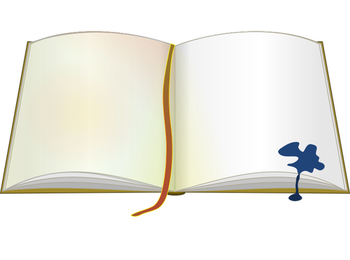 Open Book With Bookmark Clipart