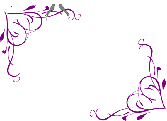 Purple Flower Border Design To Use Resource Clipart