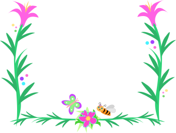 Flower Border Butterfly Borders Floral Butterfly Clipart