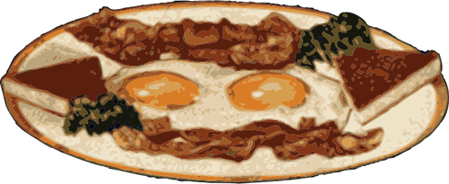 Of Bacon And Egg Breakfas Clipart