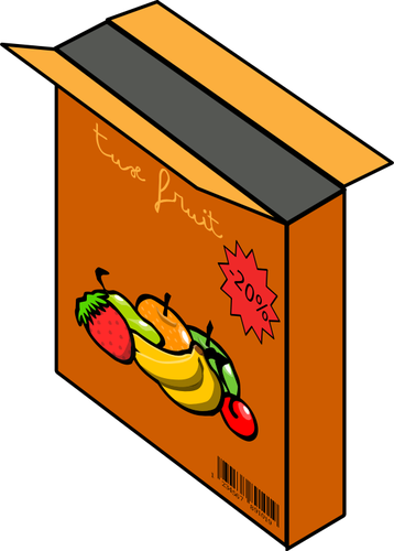 Of Cereals With Fruit Box Clipart