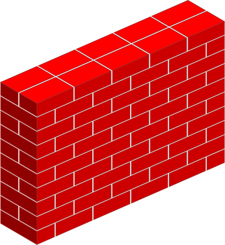 Simple Red Brick Wall Clipart