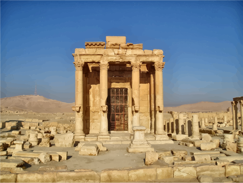 Temple Of Baalshamin Palmyra In Syria Clipart