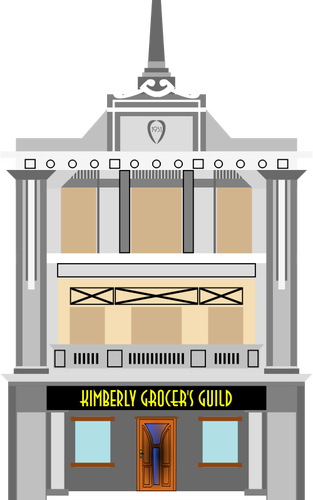 Of Grocery Shop Building Clipart