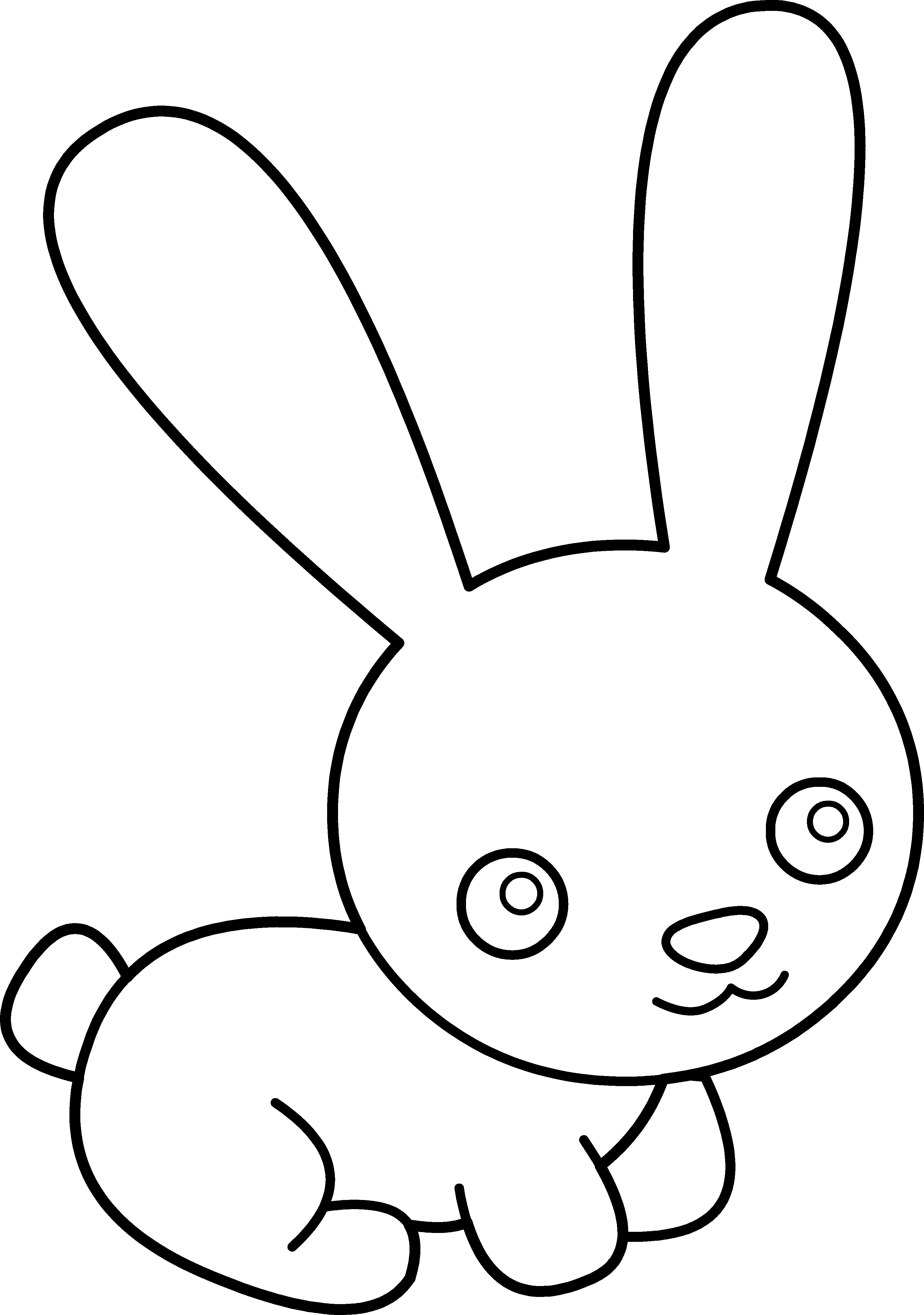Bunny Coloring For You Transparent Image Clipart