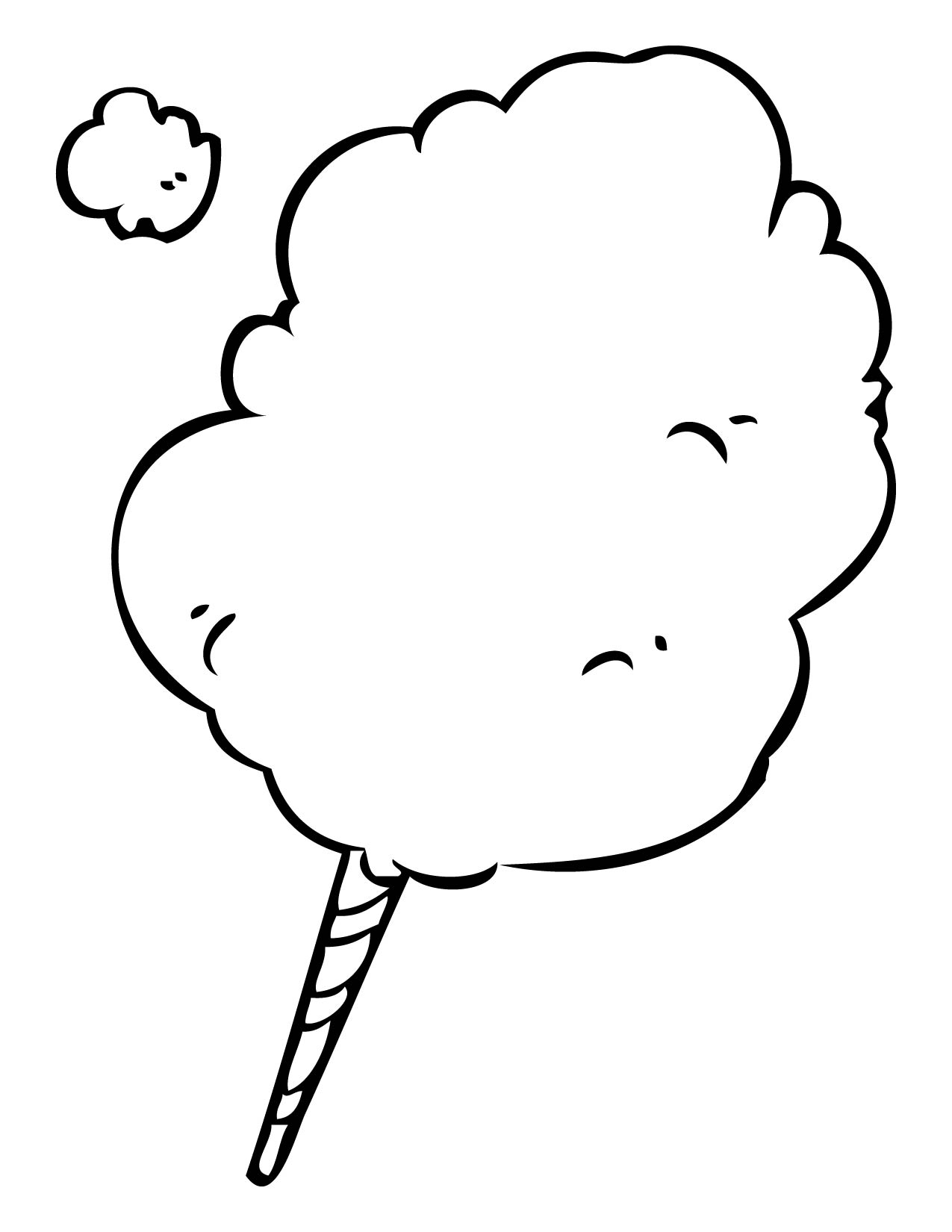 Cotton Candy Black And White Hd Photo Clipart