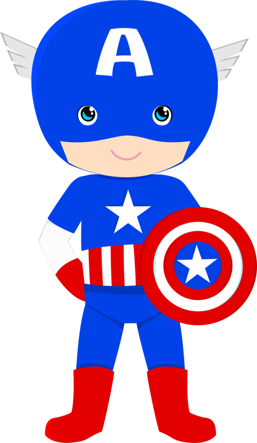 America Superhero Bruce Spider-Man Iron Captain Banner Clipart