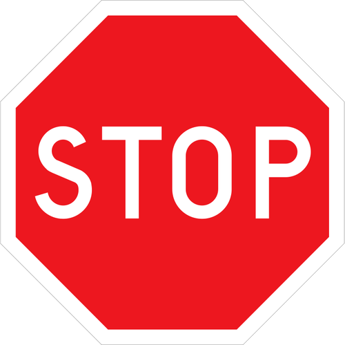 Stop Road Sign Clipart
