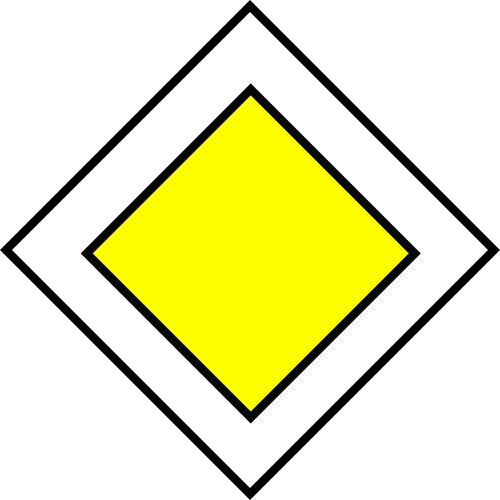 Road With Priority Traffic Information Symbol Clipart
