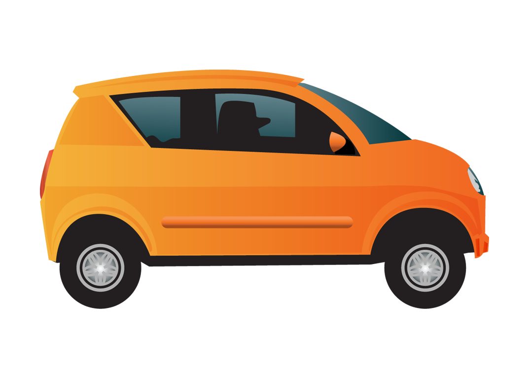 Compact Car Motors Vector Corporation Orange Clipart