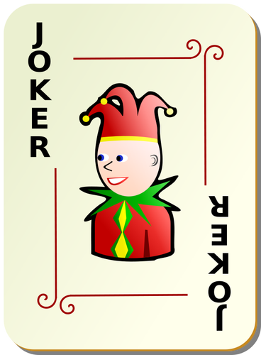 Black Joker Playing Card Clipart