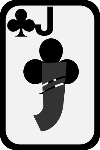 Jack Of Clubs Funky Playing Card Clipart