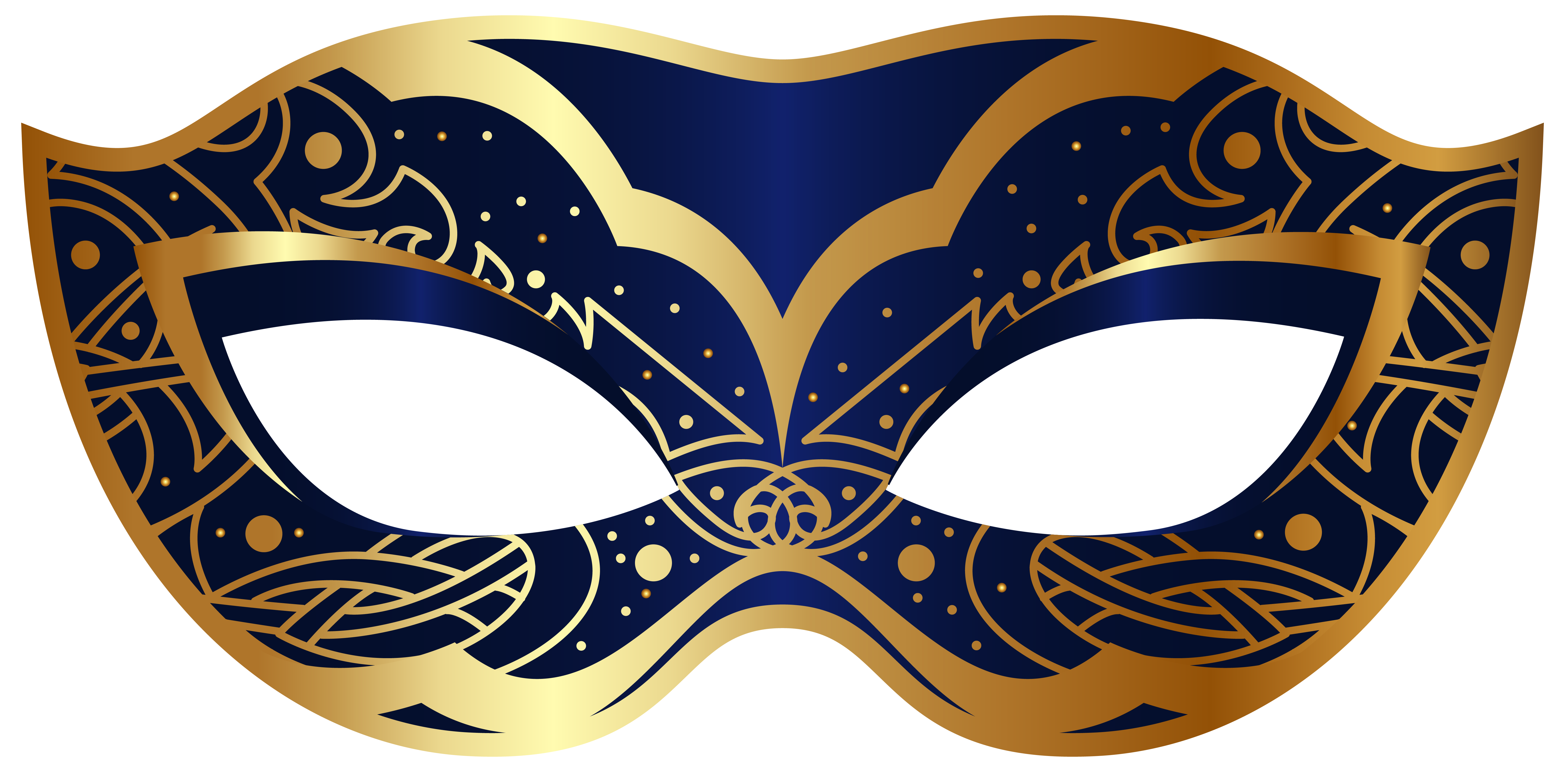 Mardi Blue Venice Carnival Of Gras Mask Clipart