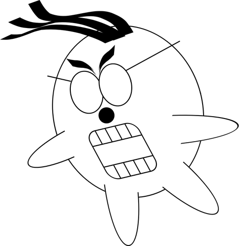 Angry Cartoon Character Clipart