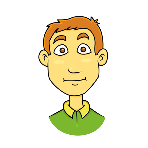 Of Young Man Cartoon Character Clipart