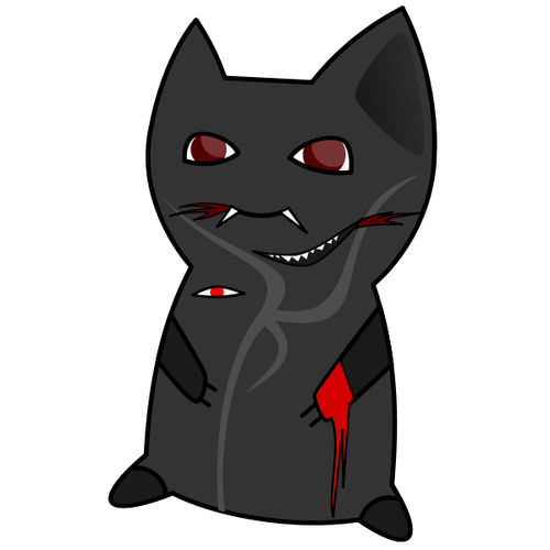 Black Cat Cartoon Caricature Clipart