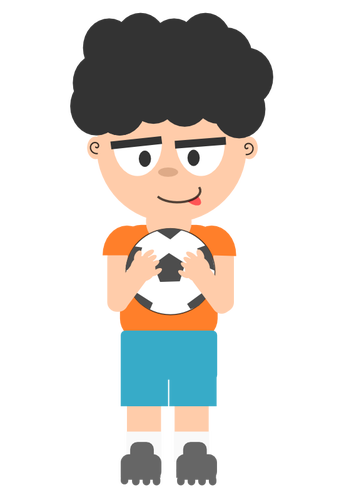 Of A Guy With A Soccer Bal Clipart
