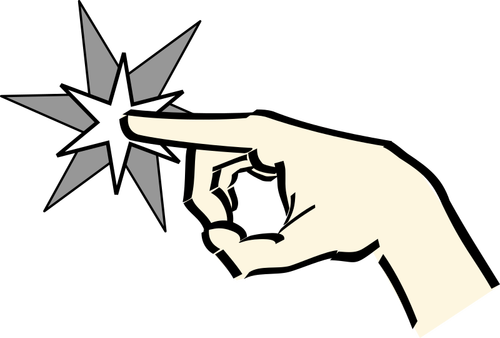 Finger Pointing To A Star Clipart