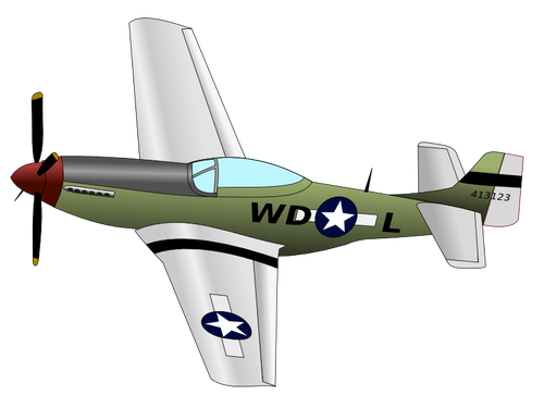 P51 Mustang Fighter Plane Clipart