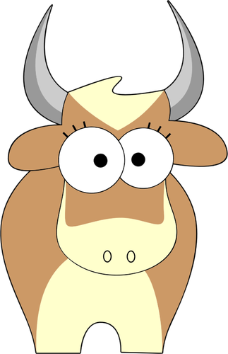 Comic Cow Character Clipart