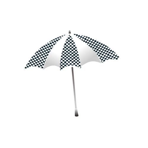 Chequered Umbrella Clipart