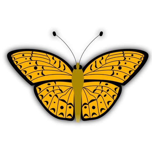 Of Orange Pattern Butterfly Clipart